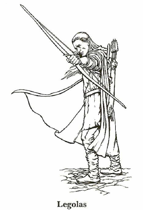 Plansa de colorat cu Lord Of The Rings 3 7